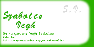 szabolcs vegh business card